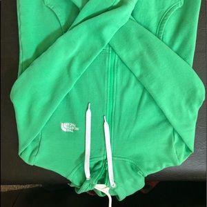 Green North Face Zip Up
